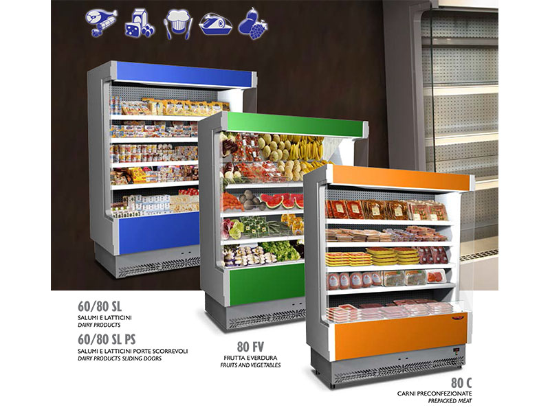 Murale refrigerato per salumi latticini frutta e verdura carne